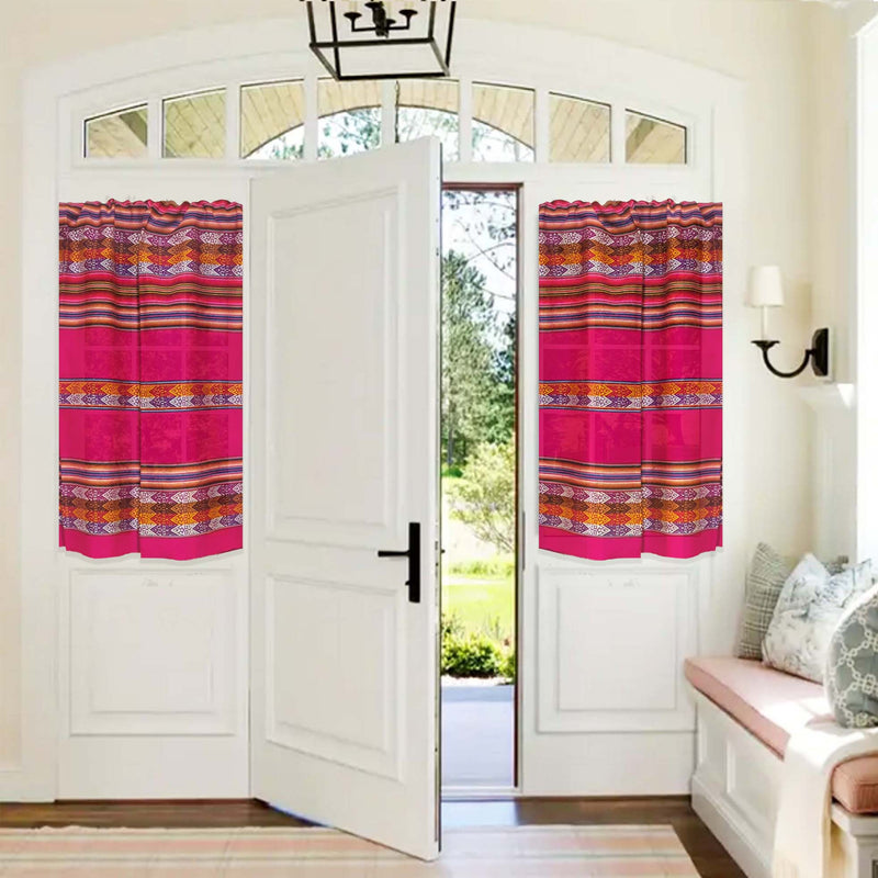 french door curtain, door curtain, panel for door, South american, Peruvian, Cusco, vivid colors, aguayo, cortina para puerta, ventana de puerta