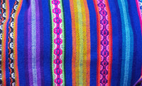 andean tablecloth, red tablecloth, striped tablecloth, small tablecloth, Cusco table runner, aguayo tablecloth, royal blue, azul rey