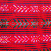 Loom Red Table Runner, Mexican table runner, fringed, cambaya - Innate Artisan Shop