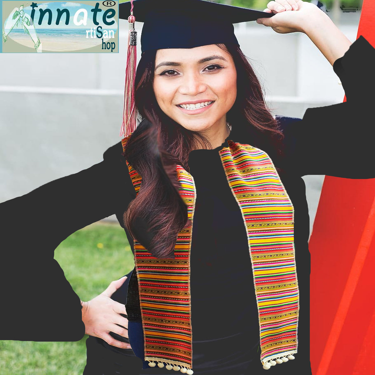 graduation stole, South America, Andean, stole, estola andina, graduado, Peruana, Aguayo, Latino, Hispano, estola de graduacion