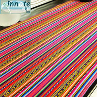 magenta, dark fuchsia, dark pink, table runner, andean, Peru, south america, artisan, striped, fringes