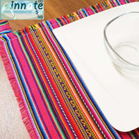 Placemats Magenta, Fuchsia, Andean sets, ethnic, Peruvian, Peru, Inca, Aguayo - Innate Artisan Shop