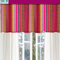 magenta curtain, magenta valance, peruvian, aguayo, ethnic, cusco, decor, custom