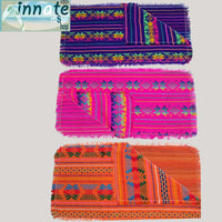 mantel individual fucsia, bordado, Mexicano, artesano, fucsia placemats, artisan Mexican placemats, fuchsia
