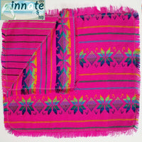 mantel individual fucsia, bordado, Mexicano, artesano, fucsia placemats, artisan Mexican placemats, fuchsia