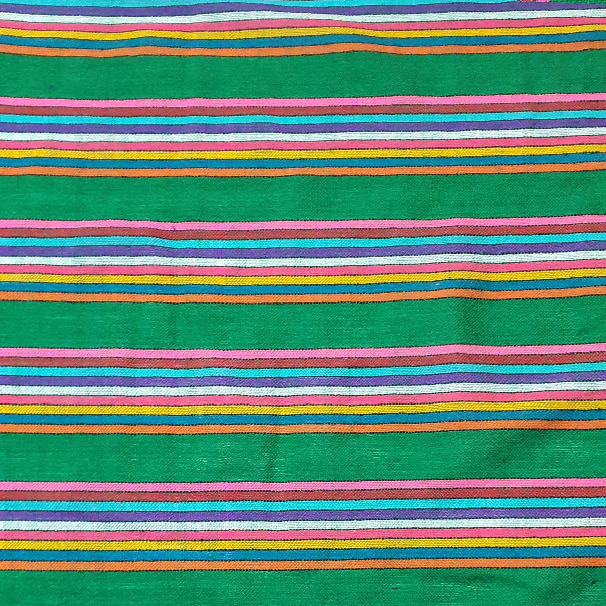 tela mexicana, verde, rayada, cambaya, por metro, Mexican fabric, green, striped, fiesta, multicolor, woven, artisan