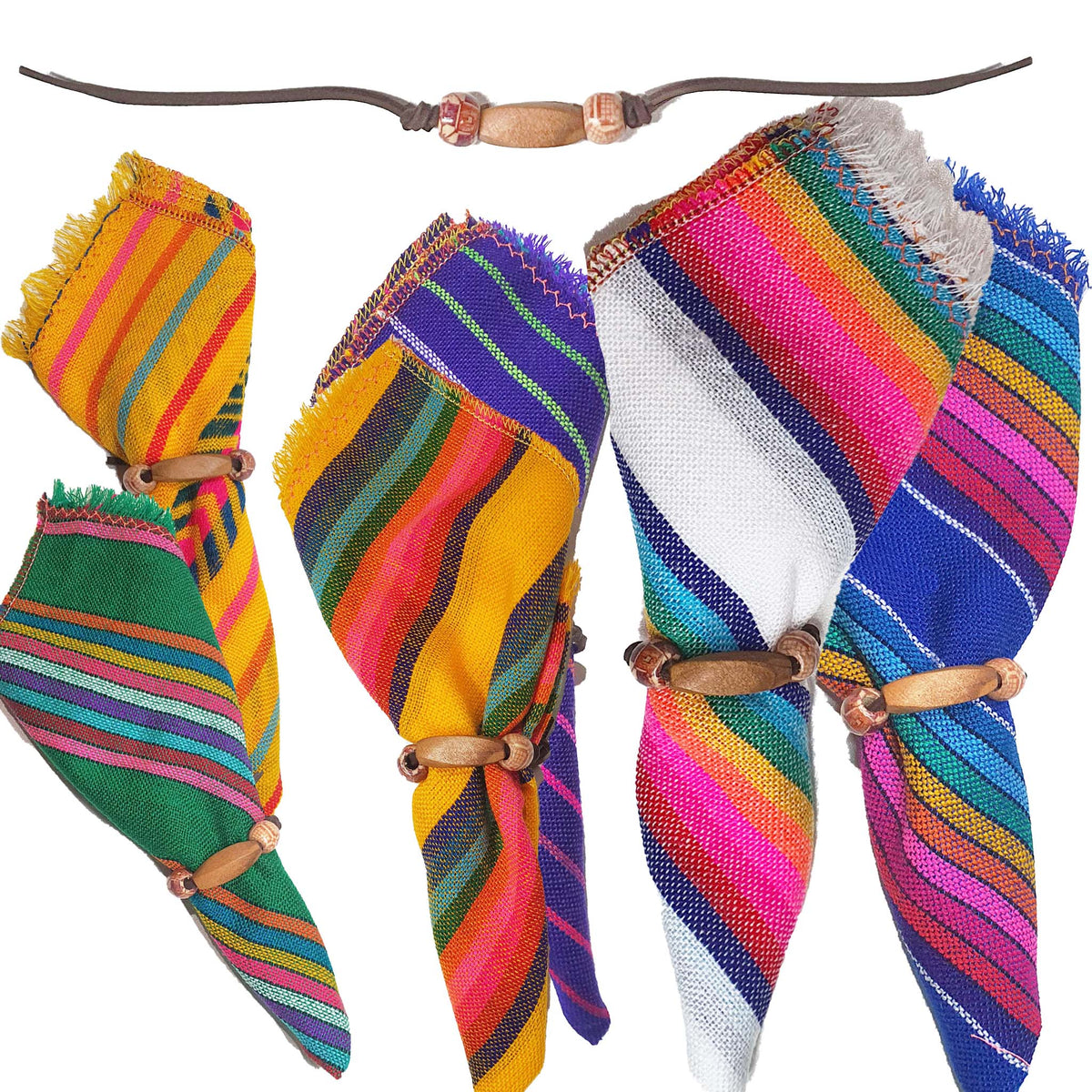 ties, napkins, artisan, ethnic, woven, beads, artisan napkin ties, napkin ring, porta servilletas, artesanos