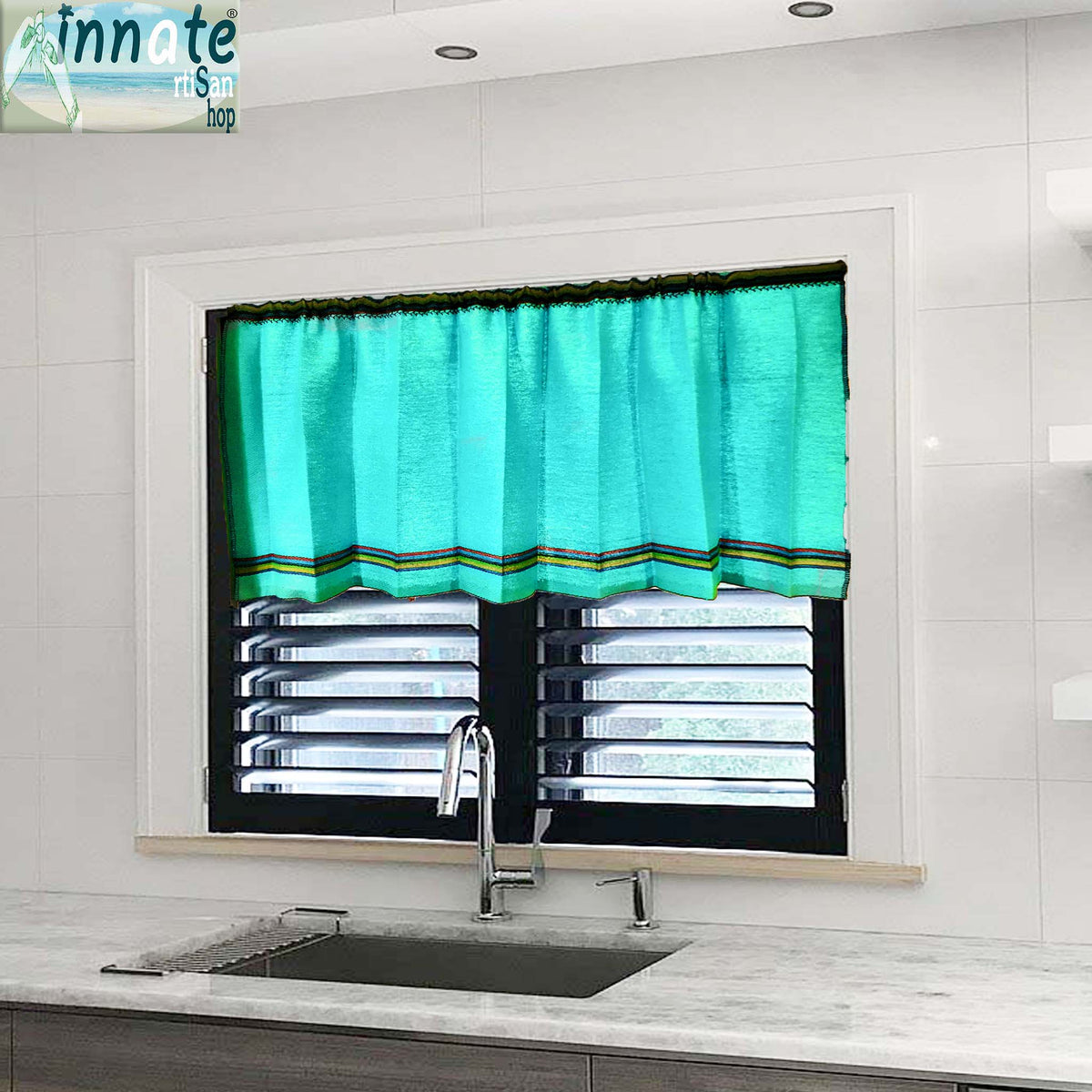 Rustic valance, curtains, Mexican,Jerga, orange, yellow, fuchsia, white, turquoise, custom