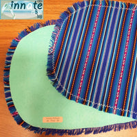 oval placemats, blue placemats, non-skid, artisan, Andean, royal blue, stripped, round placemats, placemat sets, coasters, oval coasters
