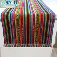andean, fringes, table runner, aguayo, black