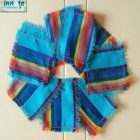 coasters, Mexican, fiesta, 5 de mayo, vivid colors, housewarming, cambaya coasters, artisan coaster