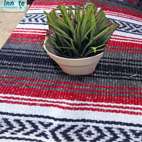 Rustic, table runner, Mexican, blanket, red, falsa, 6ft