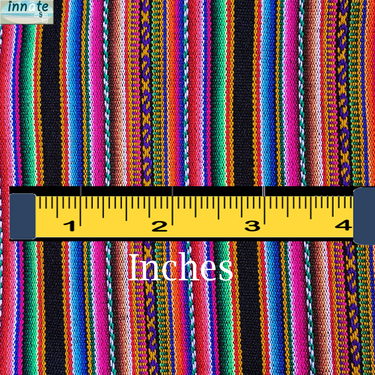 South America, Peru, Andean, table runner, Aguayo, black, pompoms, decor, linen, Cuzco, Cusco
