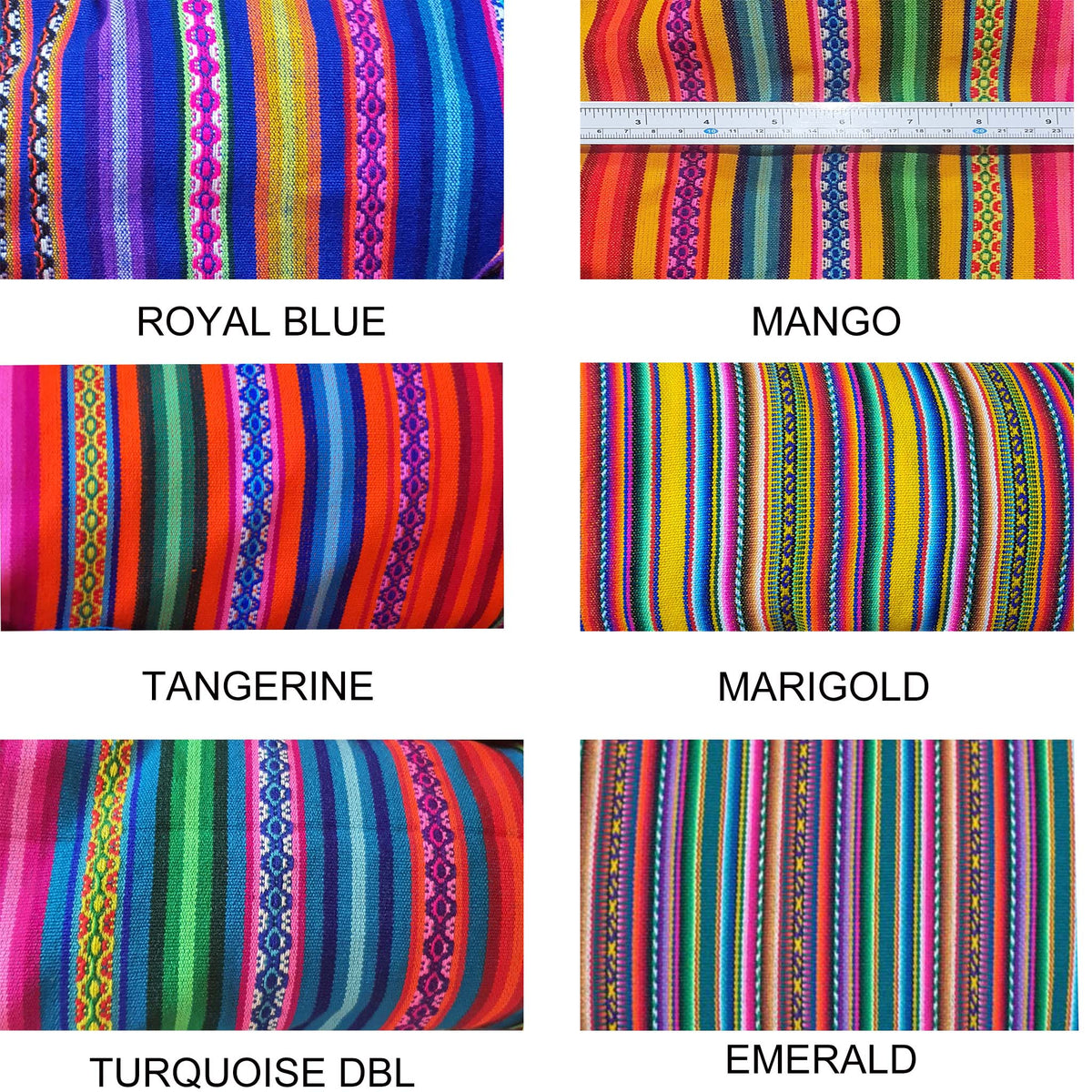 stylish, table runner, andean, peruvian, cusco, tablecloth, artisan, handmade, authentic, fuchsia, red, turquoise, royal blue, purple, tangerine, white