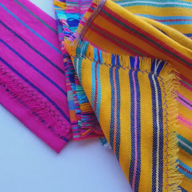napkins, gift set, housewarming, Mexican decor, Mexican napkins, woven napkins, fine, vivid colors, 5 de mayo, fiesta, Mexican wedding napkins