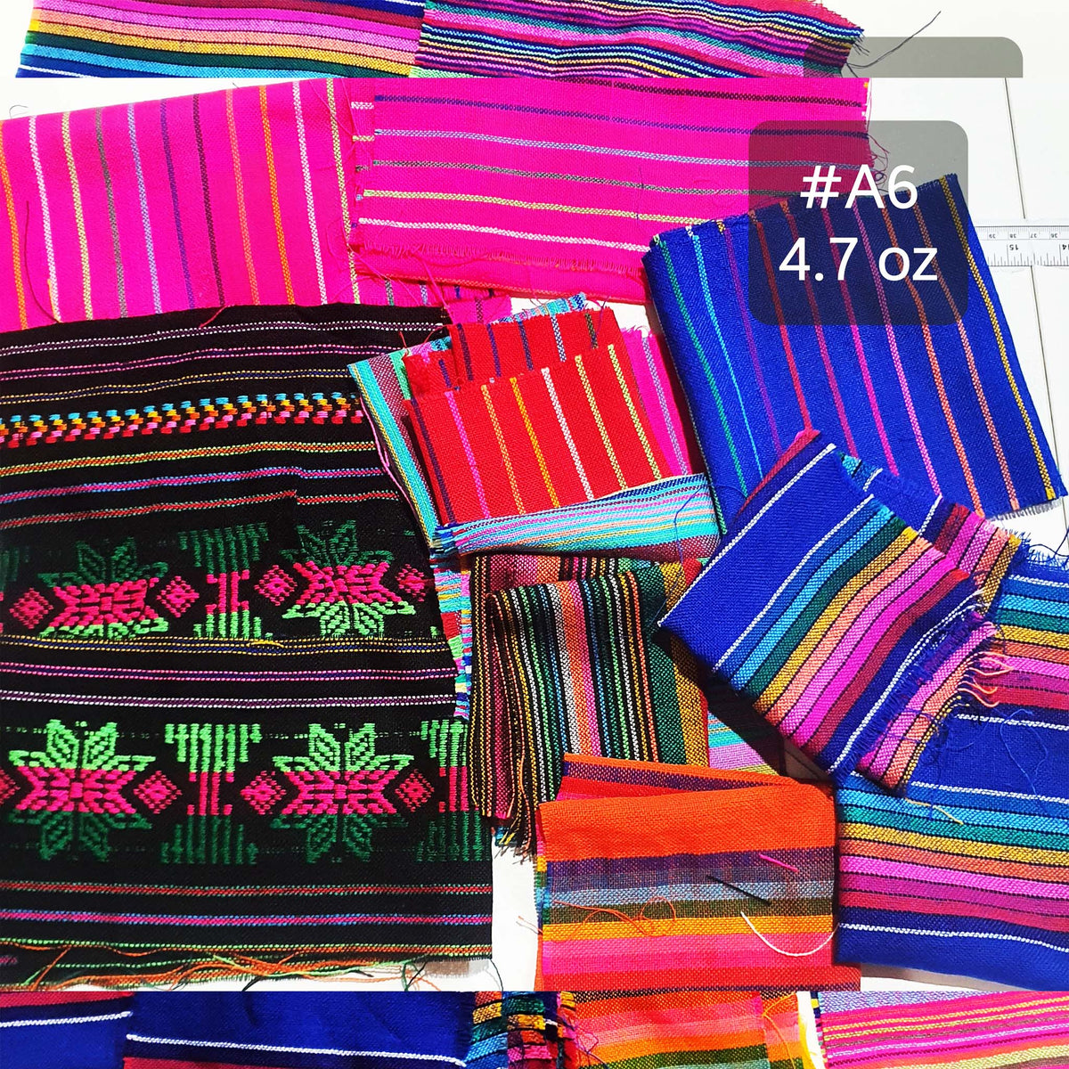 remnants, scrap, Mexican fabrics, cambaya, fiesta fabric, Mexican textiles, cuts, mini cuts, retazos, telas mexicanas, retasos, pedazos telas mexicanas, saldos