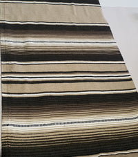 Mexican table runner, serape table runner, brown, mustard, beige, artisan, camino de mesa Mexicano