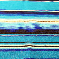 Serape blanket, royal blue, unicolor, Mexican woven ,artisan ,blanket, Mexican decor