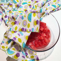 dinner napkins, cloth, cotton, fruit print, beach house napkins, handmade
