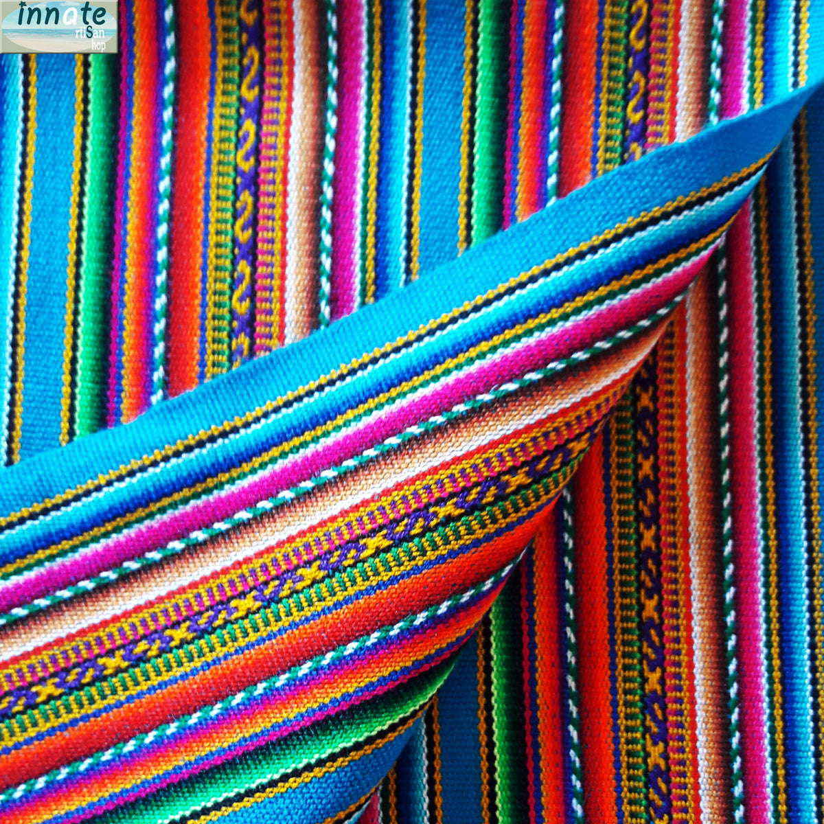 placemats, Andean, Peruvian, Aguayo, turquoise, dark turquoise, custom, non-skid, artisan, handmade, innate artisan shop