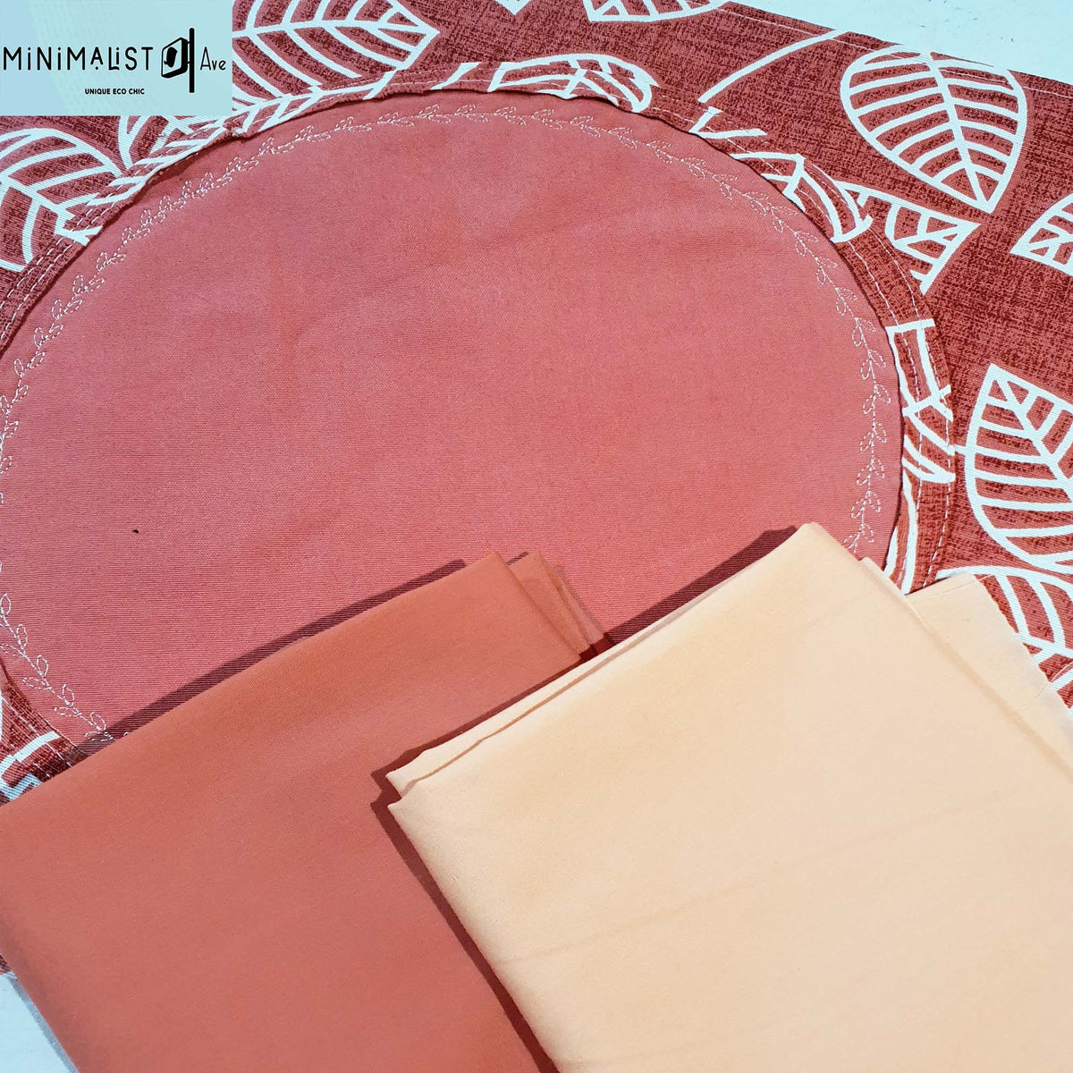 Table runner, coral, reversible, stylish unique design, nature print, coral table runner, with napkins, custom table runners, nature print, recycled, minimalist ave, minimalist, minimalistave.com