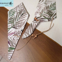 cloth napkins, nature print, bamboo print, with napkin holders