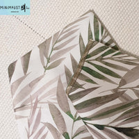 cloth napkins, nature print, bamboo print, with napkin holders